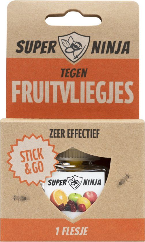 DeOnlineDrogist.nl Super Ninja Fruitvliegjes Vanger - 1 Fruitvliegjes Val - Zeer Effectief - Milieuvriendelijk