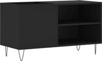 vidaXL Platenkast - 85x38x48 cm - Bewerkt Hout - Zwart