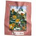 Esprit Montagne Torchon de cuisine « Montée En Alpage » – Rouge ou Marron – 100 % Coton - 50x70cm - Rouge