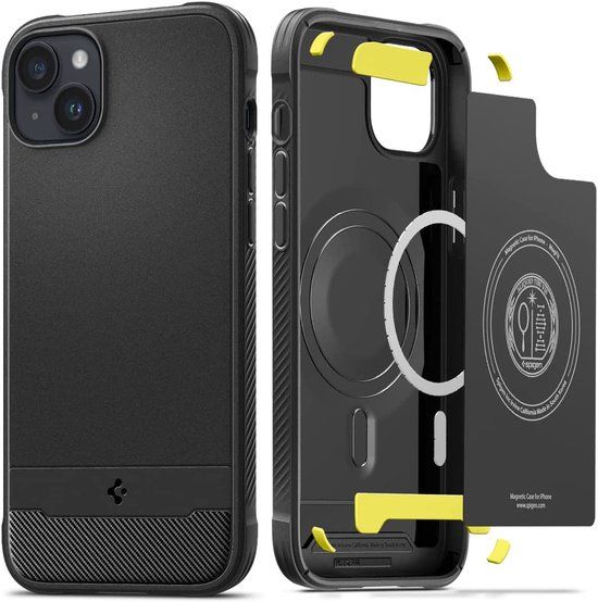Spigen Rugged Armor Apple iPhone 14 Hoesje MagSafe Back Cover Zwart