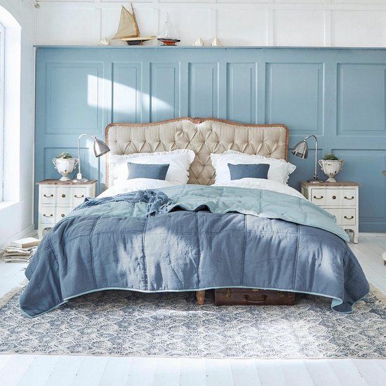 LOBERON Bed Declaire linnen/bruin