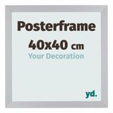 yd. Cadre photo 40x40 cm - MDF - Argent mat - Parma