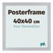 yd. Cadre photo 40x40 cm - MDF - Argent mat - Parma