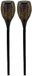 Merkloos / Sans marque Hit Trading B.V. Set van 4x stuks solar tuinlamp / fakkel - vlameffect - op zonne-energie - zwart - 78 cm