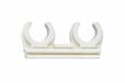 Index Dubbele Nylon Buisclip AB-ID voor PVC, Staal, Koper - 14mm, Wit, 6 Stuks