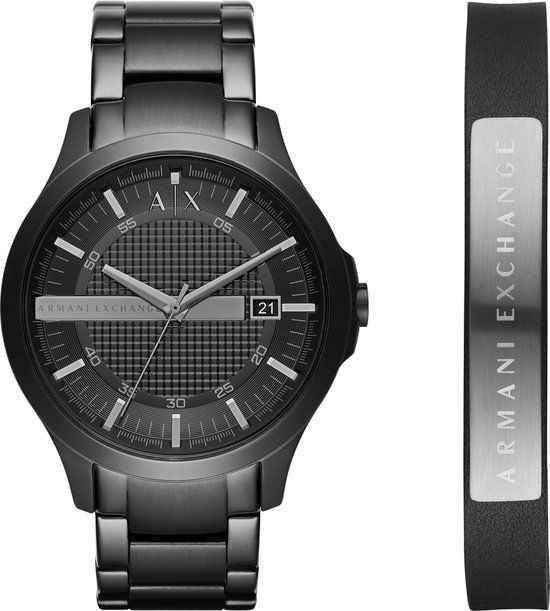 A|X ARMANI EXCHANGE Armani Exchange AX7101 Herenhorloge Zwart 46 mm - Geschenkset