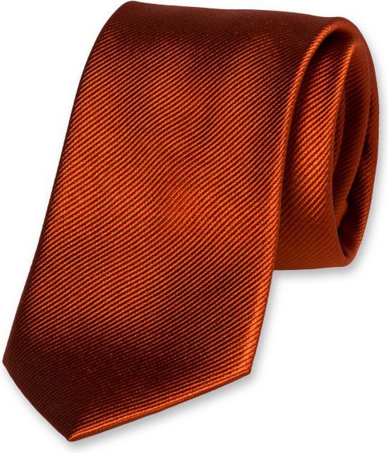 E.L. Cravatte Stropdas - Rusty - 100% Zijde