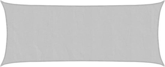 vidaXL Zonnezeil - 4,5x2 m - 100% polyester oxford - lichtgrijs - rechthoek - groen - 2 jaar garantie