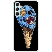Icecat Bedrukt siliconen hoesje compatibel met Galaxy A24 4G Ice cream skull