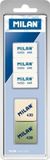 Blíster Milan Gumset 2 X 430 3 X 648 Rubber Wit/roze/groen 5 Stuks