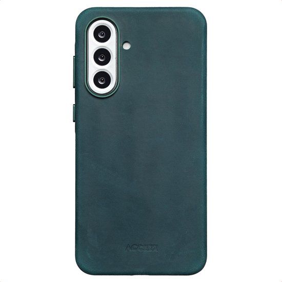 Accezz Vintage Leather Backcover voor Samsung Galaxy A56 (5G) - Smokey Green