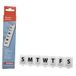 Gima Pill Holder Wekelijks, wit, 7 compartimenten met dagen in het Frans, Spaans en Roemeens, duurzaam plastic, 25831