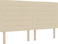 vidaXL Boxspringbed met hoofdeinde Crème 180 x 200 cm Stof