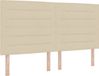 vidaXL Boxspringbed met hoofdeinde Crème 180 x 200 cm Stof