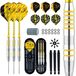 Icecat Jeu de fléchettes professionnel avec pointe en acier et divers accessoires