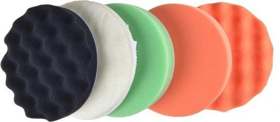 Qumax Polijstschijven voor polijstmachine - 5 stuks - Polijstpads - polijstset universeel