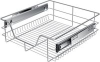 KESSER® Keukenlade / Telescopische lade / Keukenkast / Mand uittrekbaar / Kast uittrekbaar / Volledig uittrekbaar / Lade - 1x 50cm - Zilver