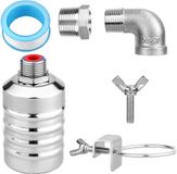 Allecta - Stop-gouttes automatique pour aquarium, piscine et abreuvoir - Acier inoxydable - Réglable - 1/2" à 3/4