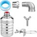 Allecta - Stop-gouttes automatique pour aquarium, piscine et abreuvoir - Acier inoxydable - Réglable - 1/2" à 3/4