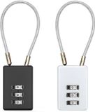 Sans marque Cadenas à combinaison 2 pièces – 3 chiffres, pour valise (noir, gris)