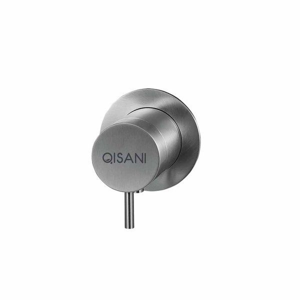 Qisani Flow thermostatische inbouwkraan 1-weg Geborsteld Rvs 25612.02