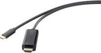 Renkforce USB-C / HDMI Adapterkabel USB-C stekker, HDMI-A-stekker 3.00 m Zwart UHD 4K @ 60 Hz RF-4531594
