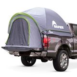 Napier Backroadz Vrachtwagen-campingtent, waterdichte 2-persoonstent, compacte opbergdoos, stabiele camping- en avonturenschuilplaats, vrachtwagenaccessoires, grijs/groen, normaal bed in