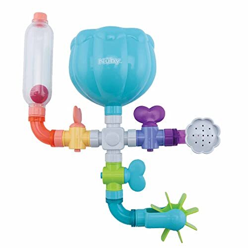 Nuby Nuby - Badspeelgoed"Crazy Waterworks" - Badspeelgoed voor kinderen - Interactief water speelgoed voor het bad - Met zuignappen - Aqua - Zonder BPA - 18+ maanden
