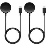 Phonillico® USB-C-kabeloplader [2 stuks] Compatibel met Samsung Galaxy Watch 6 / Watch 5 / Watch 4 / Watch 4 classic / Watch 3 / active 2 / active