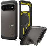 Spigen Tough Armor Hoesje Geschikt voor Google Pixel 11 Pro | Compatibel met MagSafe / Qi2 | Back Cover Militaire Standaard | Kickstand | Gunmetal