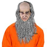 Widmann 02090 Glatze met baard en bril Amish, leeftijd man, opa, themafeest, carnaval, heren, meerkleurig, eenheidsmaat