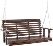 Vevor Hollywood Schommel Cederhout, 1370x710x600MM, Terrasschommel voor ERF en Tuin, Verbeterd Draagvermogen van Ca. 400 KG, Robuuste Schommelstoelbank met Ophangkettingen voor Buitengebruik, Bruin