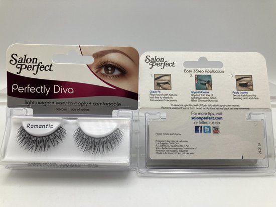 Perfect Diva Romantic False Eyelashes - Black - 70mm