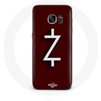 Maniacase Hoesje voor Samsung Galaxy S7 Ozark Seizoen 4 Z Logo Wit Rode Achtergrond