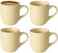 Boltze Koffiemokken Paris - Keramiek - pastel geel - 300 ml