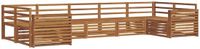 vidaXL - Hoek loungeset - 7 zitplekken - Naturel - Massief Acacia Hout
