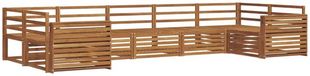 vidaXL - Hoek loungeset - 7 zitplekken - Naturel - Massief Acacia Hout