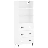 VidaXL Hoge kast 69,5x34x180 cm bewerkt hout wit