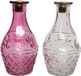 Decoris Kandelaar glas Ø10-H18.5cm roze of lila