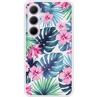 Samsung Galaxy A55 Tropical aquarelle verstevigd hoesje met sublimatie bedrukking
