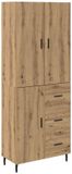 vidaXL Highboard Artisan Eiken 69,5 x 34 x 180 cm