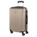 Itaca 771150 - Set van stevige reiskoffers voor cabine, middelgroot en groot, met 4 wielen, ABS, plus tas, handbagage, comfortabel en licht, voor reizen met low-cost-maatschappijen, champagne, 63 cm