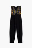 Desigual Dames jumpsuit Lacroix Zwart Gestreept Mouwloos V-hals Polyester S