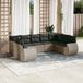 Prolenta Maison Exclusive - Tuinset voor in de tuin, 9-delig, met kussens, grijs, van polyrotan