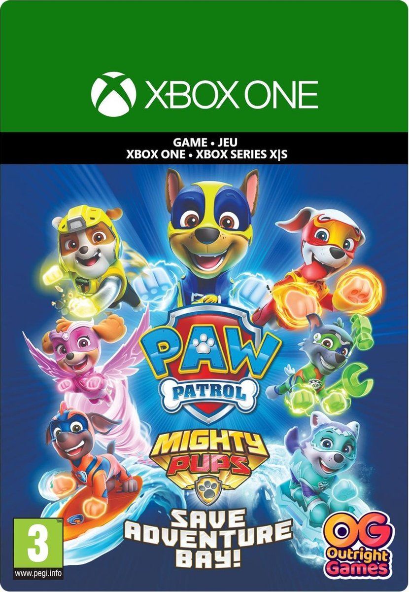 Namco Bandai Paw Patrol Mighty Pups Save Adventure Bay - Xbox One/Series X/S Download - 0889842764840