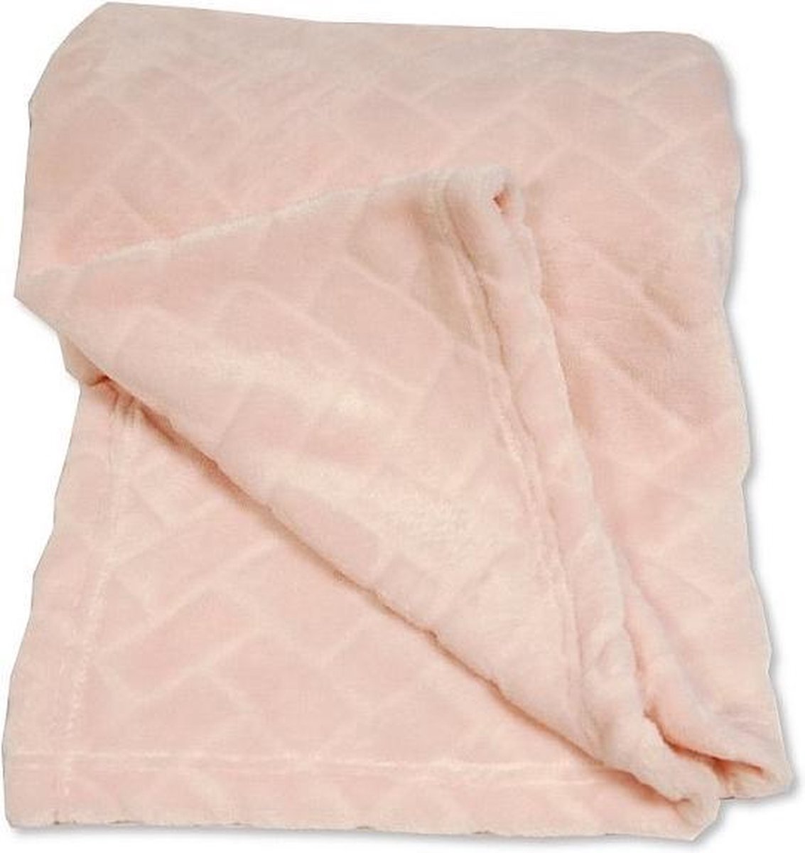 Nursery time dekentje embossed 75 x 100 cm flanel roze roze