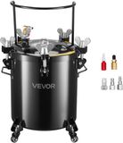 VEVOR 40l Stalen Spuitverf Druktank met 3 Snelkoppelingen (EU/AU/US) voor Thuisgebruik, Doe-Het-Zelfprojecten en Kunstcreaties, Grote Verfcontainer en 4 Wielen