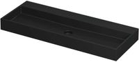 Wastafel INK United Wastafel Porselein Zonder Kraangat - 1200x450x110 mm - Mat Zwart