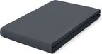 Schlafgut Pure Bio Katoen Jersey Hoeslaken L - 140x200 - 160x220 556 Grey Deep