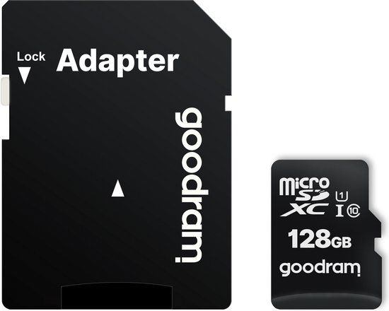 Goodram M1AA - 128GB Micro SD Card - Class 10 - 100MB/s - incl. SD adapter